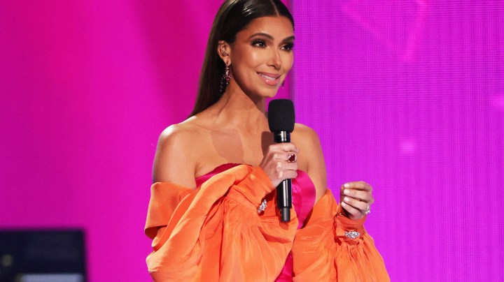 LAS VEGAS, NEVADA - NOVEMBER 18: Roselyn Sánchez speaks onstage during The 22nd Annual Latin GRAMMY Awards at MGM Grand Garden Arena on November 18, 2021 in Las Vegas, Nevada.