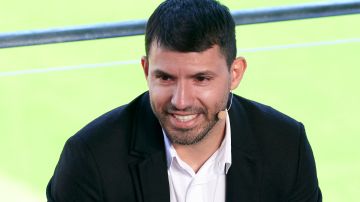 BARCELONA, SPAIN - DECEMBER 15: Kun Aguero of FC Barcelona looks on during the press conference to announce his retirement from football after a heart condition at Nou Camp on December 15, 2021 in Barcelona, Spain.