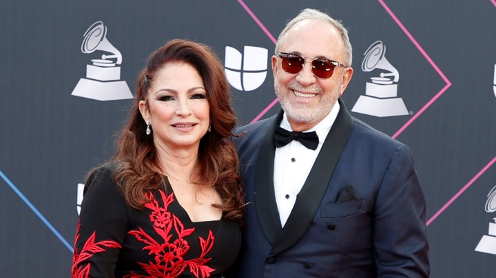 LAS VEGAS, NEVADA - NOVEMBER 18: (L-R) Gloria Estefan and Emilio Estefan attend The 22nd Annual Latin GRAMMY Awards at MGM Grand Garden Arena on November 18, 2021 in Las Vegas, Nevada. (Photo by Arturo Holmes/Getty Images)