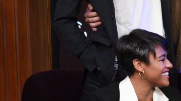 LOS ANGELES, CALIFORNIA - DECEMBER 06: Ariana DeBose, Rachel Zegler and Rita Moreno attend SiriusXM's Town Hall with the Cast of "West Side Story" Hosted By SiriusXM's Jess Cagle at the SiriusXM Studios on December 06, 2021 in Los Angeles, California. (Photo by Vivien Killilea/Getty Images for SiriusXM)