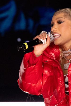 SAN BERNARDINO, CALIFORNIA - DECEMBER 10: Rapper BIA performs onstage during Day 1 of Rolling Loud Los Angeles at NOS Events Center on December 10, 2021 in San Bernardino, California. (Photo by Scott Dudelson/Getty Images)