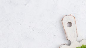 Cilantro on cutting board