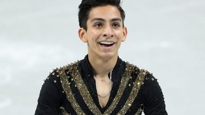 BEIJING, CHINA - FEBRUARY 08: Donovan Carrillo of Team Mexico skates during the Men's Singles Skating Short Program on day four of the Beijing 2022 Winter Olympic Games at Capital Indoor Stadium on February 08, 2022 in Beijing, China. (Photo by Jean Catuffe/Getty Images)