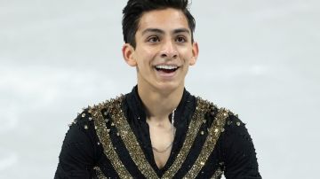 BEIJING, CHINA - FEBRUARY 08: Donovan Carrillo of Team Mexico skates during the Men's Singles Skating Short Program on day four of the Beijing 2022 Winter Olympic Games at Capital Indoor Stadium on February 08, 2022 in Beijing, China. (Photo by Jean Catuffe/Getty Images)