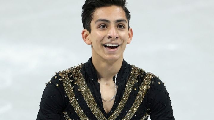 BEIJING, CHINA - FEBRUARY 08: Donovan Carrillo of Team Mexico skates during the Men's Singles Skating Short Program on day four of the Beijing 2022 Winter Olympic Games at Capital Indoor Stadium on February 08, 2022 in Beijing, China. (Photo by Jean Catuffe/Getty Images)
