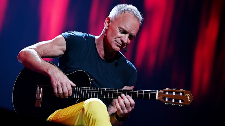 LAS VEGAS, NEVADA - OCTOBER 29: Sting performs during opening night of his residency: "Sting: My Songs" at The Colosseum at Caesars Palace on October 29, 2021 in Las Vegas, Nevada. (Photo by Denise Truscello/Getty Images for Caesars Entertainment)