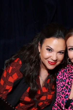 HOLLYWOOD, CALIFORNIA - NOVEMBER 10: Gloria Calderon Kellett (L) and Justina Machado in the Heineken Green Room at Vulture Festival Presented By AT&T at The Roosevelt Hotel on November 10, 2019 in Hollywood, California. (Photo by Rich Fury/Getty Images for New York Magazine)