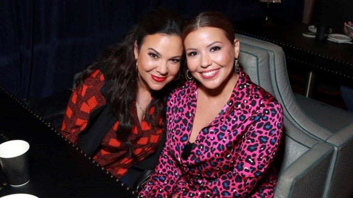 HOLLYWOOD, CALIFORNIA - NOVEMBER 10: Gloria Calderon Kellett (L) and Justina Machado in the Heineken Green Room at Vulture Festival Presented By AT&T at The Roosevelt Hotel on November 10, 2019 in Hollywood, California. (Photo by Rich Fury/Getty Images for New York Magazine)