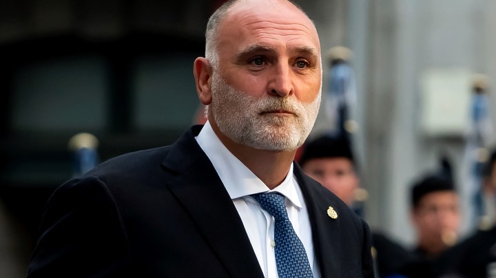 OVIEDO, SPAIN - OCTOBER 22: Spanish chef Jose Andres arrives to the Campoamor Theatre ahead of the 'Princesa de Asturias' Awards Ceremony 2021 on October 22, 2021 in Oviedo, Spain. (Photo by Samuel de Roman/Getty Images)