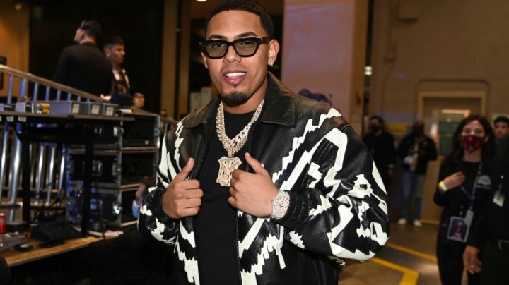 LAS VEGAS, NEVADA - NOVEMBER 18: Myke Towers attends The 22nd Annual Latin GRAMMY Awards at MGM Grand Garden Arena on November 18, 2021 in Las Vegas, Nevada. (Photo by Denise Truscello/Getty Images for The Latin Recording Academy)