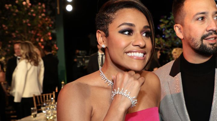 SANTA MONICA, CALIFORNIA - FEBRUARY 27: (L-R) Ariana DeBose and Lin-Manuel Miranda attend the 28th Screen Actors Guild Awards at Barker Hangar on February 27, 2022 in Santa Monica, California. 1184596 (Photo by Dimitrios Kambouris/Getty Images for WarnerMedia)