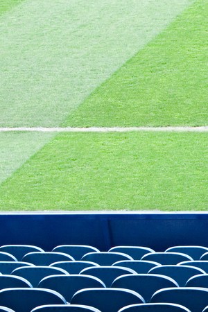 Empty football stadium - stock photo