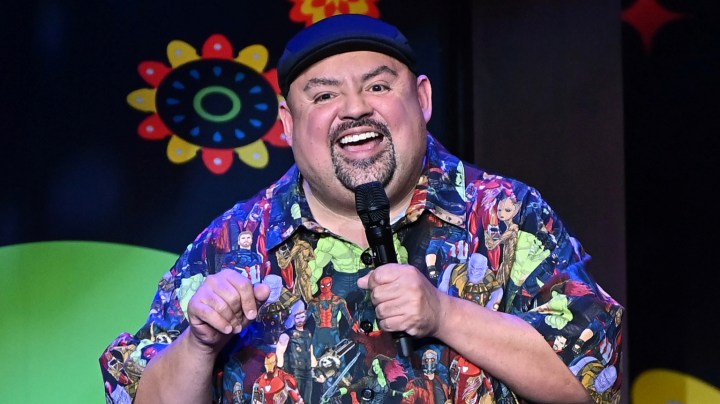 ATLANTA, GEORGIA - DECEMBER 02: Comedian Gabriel ‘Fluffy’ Iglesias performs onstage at State Farm Arena on December 02, 2021 in Atlanta, Georgia. (Photo by Paras Griffin/Getty Images)