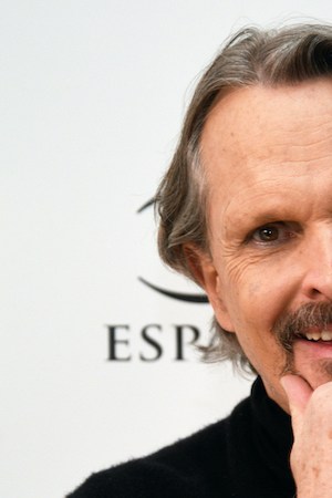 MADRID, SPAIN - NOVEMBER 10: Miguel Bose poses during the presentation of his book 'El hijo del Capitan Trueno', on 10 November 2021, in Madrid, Spain. (Photo By Jose Oliva/Europa Press via Getty Images)