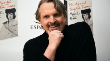 MADRID, SPAIN - NOVEMBER 10: Miguel Bose poses during the presentation of his book 'El hijo del Capitan Trueno', on 10 November 2021, in Madrid, Spain. (Photo By Jose Oliva/Europa Press via Getty Images)