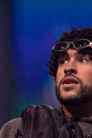 SAN DIEGO, CALIFORNIA - FEBRUARY 23: Musician Bad Bunny performs on stage at Pechanga Arena on February 23, 2022 in San Diego, California. (Photo by Daniel Knighton/Getty Images)