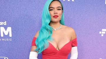INGLEWOOD, CALIFORNIA - MARCH 02: Karol G attends Billboard Women in Music 2022 at YouTube Theater on March 02, 2022 in Inglewood, California. (Photo by Emma McIntyre/Getty Images for Billboard)_tusa