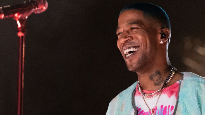 SAN BERNARDINO, CALIFORNIA - DECEMBER 10: Rapper Kid Cudi performs onstage during Day 1 of Rolling Loud Los Angeles at NOS Events Center on December 10, 2021 in San Bernardino, California. (Photo by Scott Dudelson/Getty Images)