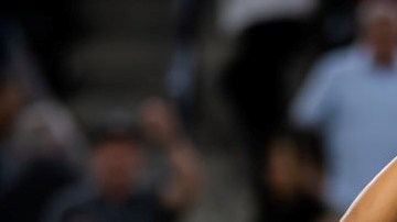 INDIAN WELLS, CALIFORNIA - MARCH 14: Leylah Fernandez of Canada celebrates defeating Shelby Rogers of the United States in her third-round match at the 2022 BNP Paribas Open at the Indian Wells Tennis Garden on March 14, 2022 in Indian Wells, California (Photo by Robert Prange/Getty Images)
