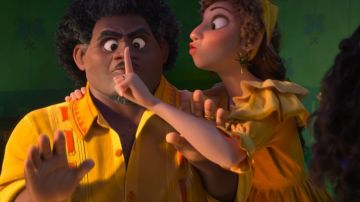 “We Don’t Talk About Bruno” is performed by several members of the voice cast of “Encanto,” including Mauro Castillo as Felix and Carolina Gaitan as Pepa.(Disney)_VEVO's