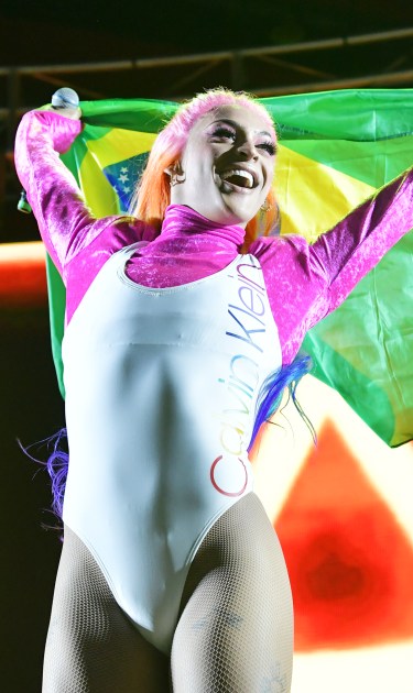 WEST HOLLYWOOD, CALIFORNIA - JUNE 08: Pabllo Vittar performs at day 2 of LA Pride 2019 on June 07, 2019 in West Hollywood, California. (Photo by Amy Sussman/Getty Images)