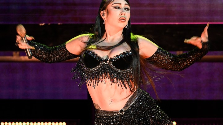 SACRAMENTO, CALIFORNIA - MARCH 02: Kali Uchis performs at Golden 1 Center on March 02, 2022 in Sacramento, California. (Photo by Steve Jennings/Getty Images)