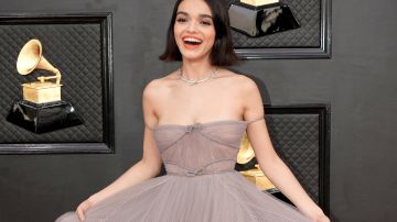 LAS VEGAS, NEVADA - APRIL 03: Rachel Zegler attends the 64th Annual GRAMMY Awards at MGM Grand Garden Arena on April 03, 2022 in Las Vegas, Nevada. (Photo by Jeff Kravitz/FilmMagic)