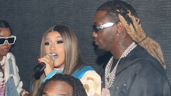 NEW YORK, NEW YORK - MAY 11: Hennessy Carolina, Cardi B and Offset during Offset Hosts Wonderland on May 11, 2022 in New York City. (Photo by Johnny Nunez/WireImage)