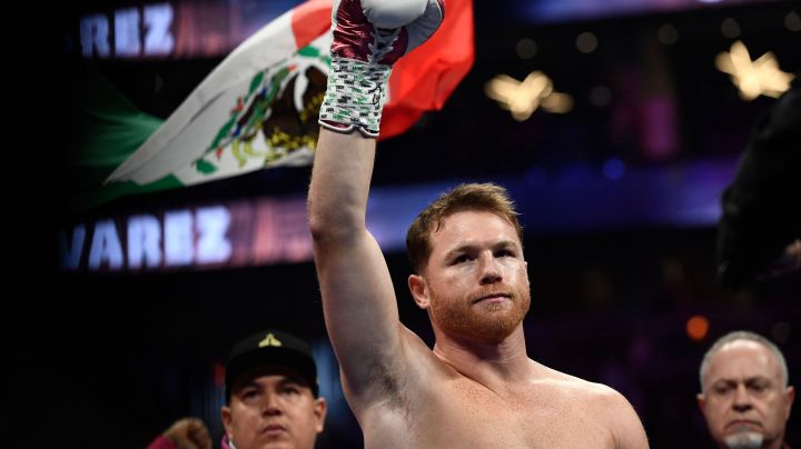 Mexican boxer Canelo Alvarez arrives for his light-heavyweight world title boxing match against Russian boxer Dmitry Bivol at T-Mobile Arena in Las Vegas, Nevada, May 7, 2022. (Photo by Patrick T. FALLON / AFP) (Photo by PATRICK T. FALLON/AFP via Getty Images)