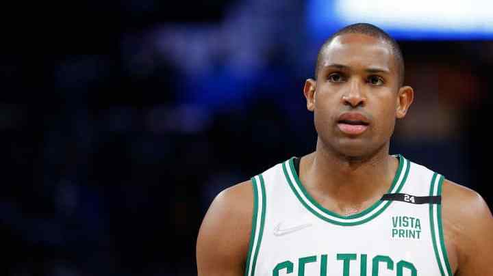 SAN FRANCISCO, CALIFORNIA - MARCH 16: Al Horford #42 of the Boston Celtics looks on in the fourth quarter against the Golden State Warriors at Chase Center on March 16, 2022 in San Francisco, California. NOTE TO USER: User expressly acknowledges and agrees that, by downloading and/or using this photograph, User is consenting to the terms and conditions of the Getty Images License Agreement. (Photo by Lachlan Cunningham/Getty Images)