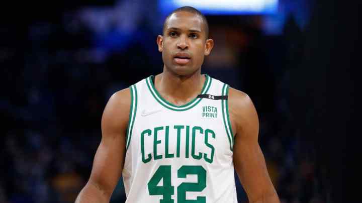 SAN FRANCISCO, CALIFORNIA - MARCH 16: Al Horford #42 of the Boston Celtics looks on in the fourth quarter against the Golden State Warriors at Chase Center on March 16, 2022 in San Francisco, California. NOTE TO USER: User expressly acknowledges and agrees that, by downloading and/or using this photograph, User is consenting to the terms and conditions of the Getty Images License Agreement. (Photo by Lachlan Cunningham/Getty Images)