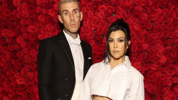 NEW YORK, NEW YORK - MAY 02: (Exclusive Coverage) Travis Barker and Kourtney Kardashian arrive at The 2022 Met Gala Celebrating "In America: An Anthology of Fashion" at The Metropolitan Museum of Art on May 02, 2022 in New York City. (Photo by Cindy Ord/MG22/Getty Images for The Met Museum/Vogue )