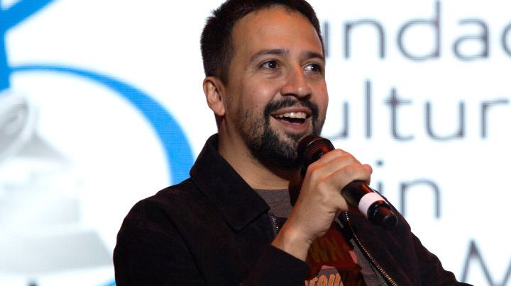NEW YORK, NEW YORK - APRIL 08: Lin-Manuel Miranda speaks at Latin GRAMMY for The Schools Program Benefiting George Washington Educational Campus on April 08, 2022 in New York City. (Photo by Santiago Felipe/Getty Images)