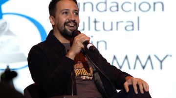 NEW YORK, NEW YORK - APRIL 08: Lin-Manuel Miranda speaks at Latin GRAMMY for The Schools Program Benefiting George Washington Educational Campus on April 08, 2022 in New York City. (Photo by Santiago Felipe/Getty Images)