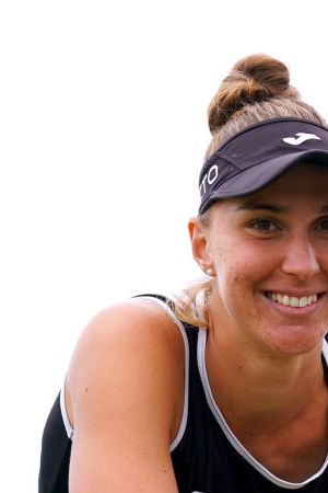 Brazil's Beatriz Haddad Maia celebrates with the trophy after winning her women's singles final match against USA's Alison Riske on centre court on day nine of the Rothesay Open 2022 at Nottingham Tennis Centre, Nottingham. Picture date: Sunday June 12, 2022. (Photo by Tim Goode/PA Images via Getty Images)