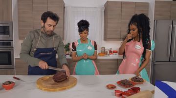 Cardi B during a chocolate making episode of Cardi Tries
