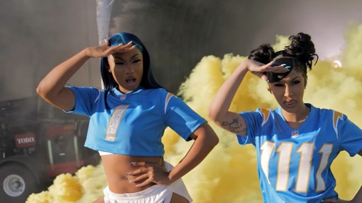 Cardi B and Megan Thee Stallion try football on Cardi Tries
