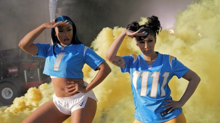 Cardi B and Megan Thee Stallion try football on Cardi Tries