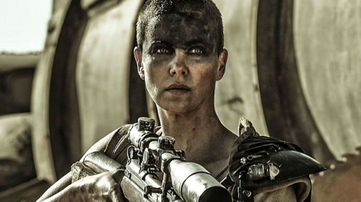 Charlize Theron in Mad Max: Fury Road as Furiosa.