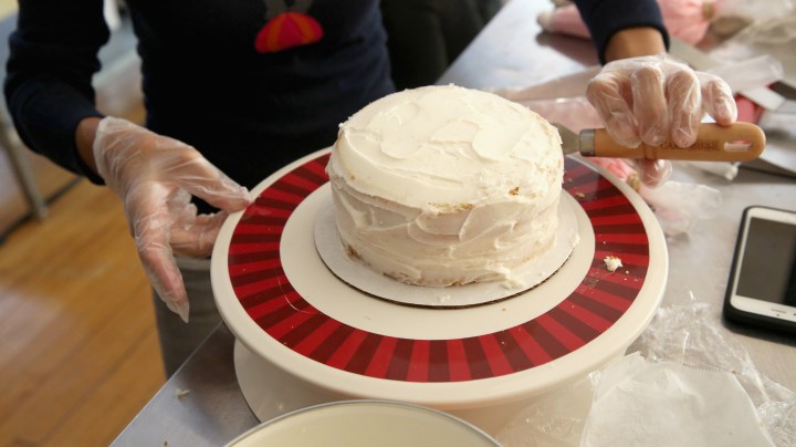 NEW YORK, NY - OCTOBER 18: Cake on display at Cake Decorating 201 With Billy's Bakery NYC, part of Anolon Cookware's Artisanal Cooking Series At Home Studio during Food Network & Cooking Channel New York City Wine & Food Festival presented By FOOD & WINE at Home Studios on October 18, 2015 in New York City. (Photo by Cindy Ord/Getty Images for NYCWFF)