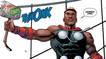Source: What If… Miles Morales Vol. 1 #4 “What if…Mile Morales became Thor?” (2022), Marvel Comics. Words by Yehudi Mercado, art by Luigi Zagaria and Chris Sotomayor.