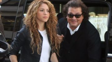MADRID, SPAIN - MARCH 27: Tonino Mebarak (L), Shakira and Carlos Vives (R) attend court for plagiarising the song 'La Bicicleta' on March 27, 2019 in Madrid, Spain. (Photo by Europa Press Entertainment/Europa Press via Getty Images)
