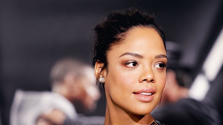 WESTWOOD, CA - NOVEMBER 19: (Editors Note: This image has been processed using digital filters) Tessa Thompson attends the premiere of Warner Bros. Pictures' 'Creed' at Regency Village Theatre on November 19, 2015 in Westwood, California. (Photo by Tibrina Hobson/Getty Images)