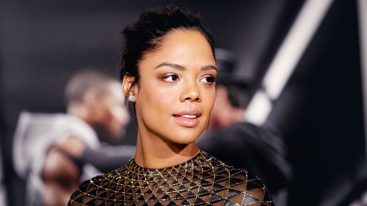 WESTWOOD, CA - NOVEMBER 19: (Editors Note: This image has been processed using digital filters) Tessa Thompson attends the premiere of Warner Bros. Pictures' 'Creed' at Regency Village Theatre on November 19, 2015 in Westwood, California. (Photo by Tibrina Hobson/Getty Images)