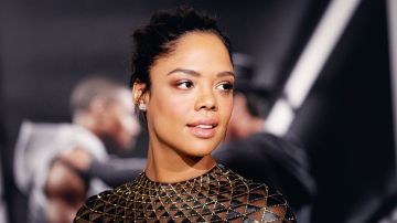 WESTWOOD, CA - NOVEMBER 19: (Editors Note: This image has been processed using digital filters) Tessa Thompson attends the premiere of Warner Bros. Pictures' 'Creed' at Regency Village Theatre on November 19, 2015 in Westwood, California. (Photo by Tibrina Hobson/Getty Images)