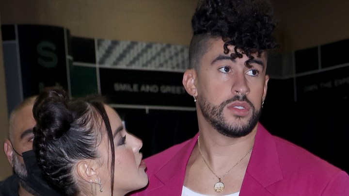 LAS VEGAS, NEVADA - NOVEMBER 18: (L-R) Gabriela Berlingeri and Bad Bunny attend The 22nd Annual Latin GRAMMY Awards at MGM Grand Garden Arena on November 18, 2021 in Las Vegas, Nevada. (Photo by John Parra/Getty Images for The Latin Recording Academy )