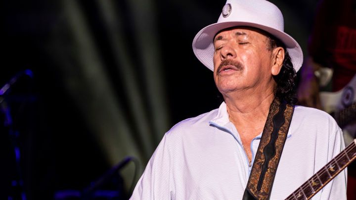 CLARKSTON, MICHIGAN - JULY 05: Carlos Santana of Santana performs at Pine Knob Music Theatre on July 05, 2022 in Clarkston, Michigan. (Photo by Scott Legato/Getty Images)
