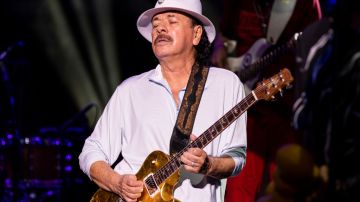 CLARKSTON, MICHIGAN - JULY 05: Carlos Santana of Santana performs at Pine Knob Music Theatre on July 05, 2022 in Clarkston, Michigan. (Photo by Scott Legato/Getty Images)