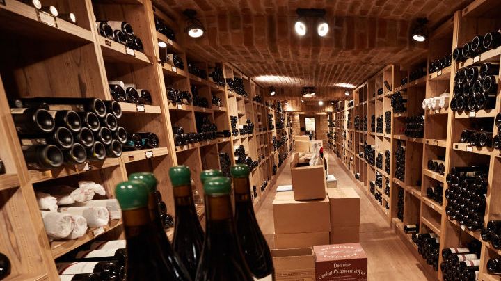 23 February 2022, Hamburg: Wine bottles stand and lie in the Vier Jahreszeiten wine cellar. The Hamburg luxury hotel "Vier Jahreszeiten" celebrates its 125th anniversary on 24.02.2022. Photo: Georg Wendt/dpa (Photo by Georg Wendt/picture alliance via Getty Images)