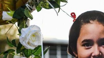 A photo of Alithia Ramirez, 10, who died in the mass shooting, is placed at a makeshift memorial at Robb Elementary School in Uvalde, Texas, on May 30, 2022. - Grieving families were to hold the first funerals Tuesday for Texas shooting victims one week after a school massacre left 19 children and two teachers dead, with President Joe Biden vowing to push for stricter US gun regulation.
Mourners attended wakes in the town of Uvalde on Monday for some of the child victims gunned down by a local 18-year-old man who was then killed by police. (Photo by CHANDAN KHANNA / AFP) (Photo by CHANDAN KHANNA/AFP via Getty Images)